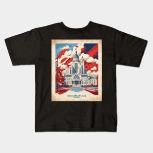 Indiana United States of America Tourism Vintage Poster Kids T-Shirt